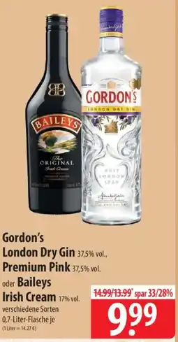 Famila Nord Ost Gordon's London Dry Gin Premium Pink oder Baileys Irish Cream Angebot