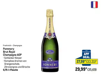 METRO Pommery Brut Royal Champagne AOP Angebot