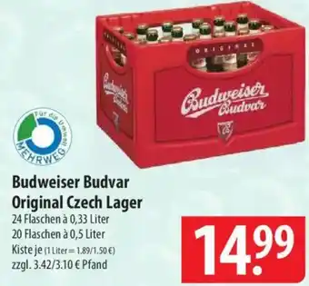 Famila Nord Ost Budweiser Budvar Original Czech Lager Angebot