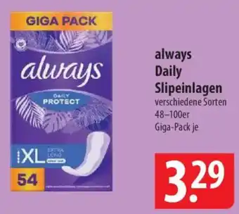 Famila Nord Ost always Daily Slipeinlagen Angebot