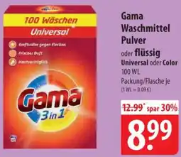 Famila Nord Ost Gama Waschmittel Pulver oder flüssig Universal oder Color Angebot