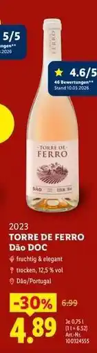 Lidl Torre de Ferro Dão DOC Angebot