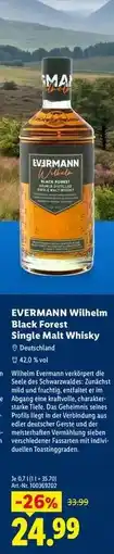 Lidl Evermann Wilhelm Black Forest Single Malt Whisky Angebot