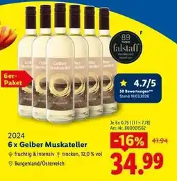 Lidl 6 x Gelber Muskateller Angebot