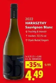 Lidl Haraszthy Sauvignon Blanc Angebot