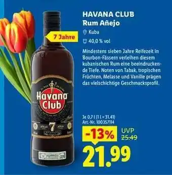 Havana Club Rum Añejo