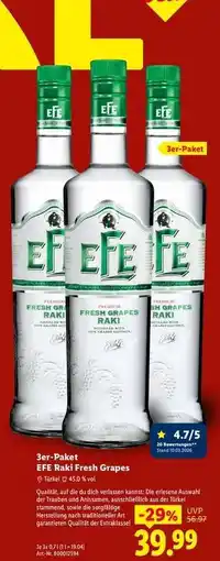 Lidl Efe Raki Fresh Grapes Angebot