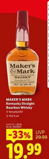 Lidl MAKER'S MARK Kentucky Straight Bourbon Whisky Angebot