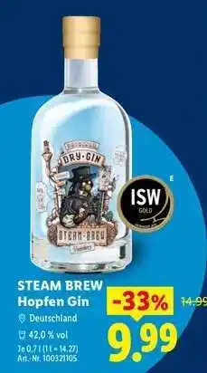 Lidl Steam Brew Hopfen Gin Angebot