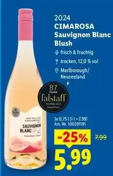 Lidl CIMAROSA Sauvignon Blanc Blush Angebot