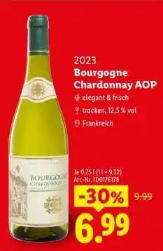 Lidl Bourgogne Chardonnay AOP Angebot