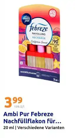 Action Ambi Pur Febreze Nachfüllflakon für... Angebot
