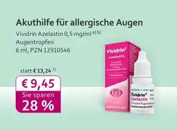 Mea Bausch + lomb vividrin azelastin augentropfen Angebot