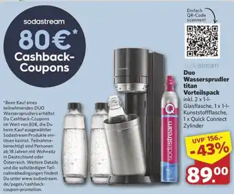 Combi sodastream Duo Wassersprudler titan Vorteilspack Angebot