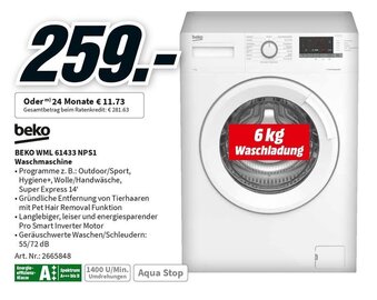 MediaMarkt Beko WML 61433 NPSI Waschmaschone Angebot