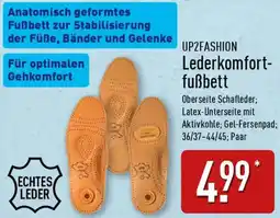 Aldi Nord UP2FASHION Lederkomfortfußbett Angebot