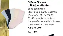 Tchibo 5 Paar Socken mit Ajour-Muster Angebot