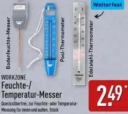 Aldi Nord WORKZONE Feuchte-/ Temperatur-Messer Angebot