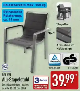 Aldi Nord BELAVI Alu-Stapelstuhl Angebot