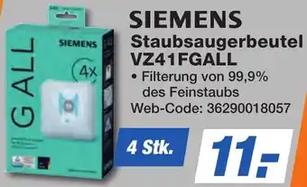 K+B Expert SIEMENS Staubsaugerbeutel VZ41FGALL Angebot