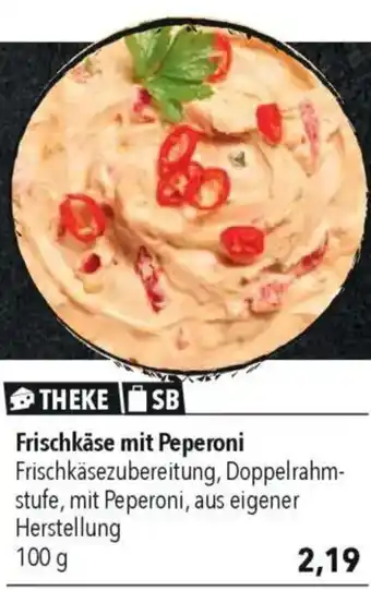Frischkäse mit Peperoni