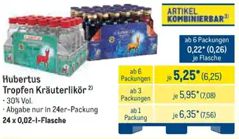 METRO Hubertus Tropfen Kräuterlikör Angebot