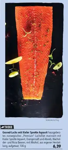 CITTI Markt Graved-Lachs mit Kieler Sprotte Aquavit Angebot