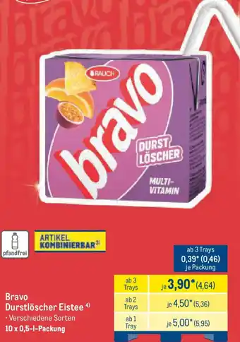 METRO Bravo Durstlöscher Eistee Angebot