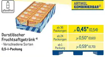 METRO Durstlöscher Fruchtsaftgetränk Angebot