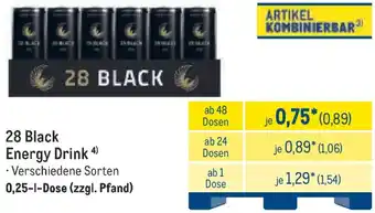 METRO 28 Black Energy Drink Angebot