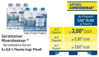 METRO Gerolsteiner Mineralwasser Angebot