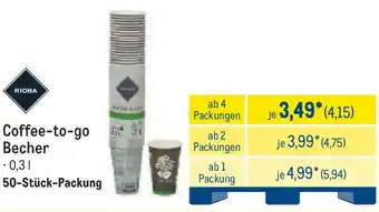 METRO RIOBA Coffee-to-go Becher Angebot