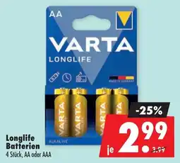 Mäc Geiz VARTA Longlife Batterien Angebot