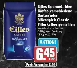 AEZ Eilles Gourmet, Idee Kaffee verschiedene Sorten oder Mövenpick Classic Filterkaffee gemahlen Angebot