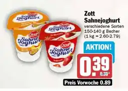 AEZ Zott Sahnejoghurt Angebot