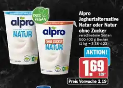 AEZ Alpro Joghurtalternative Natur oder Natur ohne Zucker Angebot