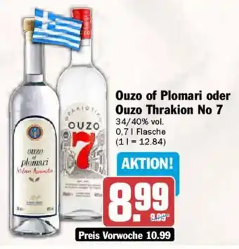 AEZ Ouzo of Plomari oder Ouzo Thrakion No 7 Angebot