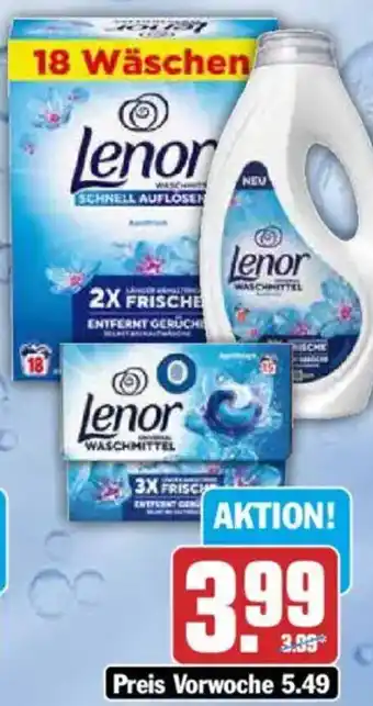 AEZ Lenor Waschmittel Pulver, flüssig oder Pods Angebot