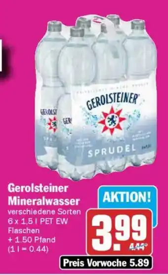 AEZ Gerolsteiner Mineralwasser Angebot