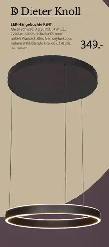 Zurbrüggen Dieter Knoll LED-Hängeleuchte KENT Angebot