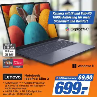 K+B Expert Lenovo Notebook IdeaPad Slim 3 Angebot