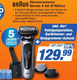 K+B Expert BRAUN Herrenrasierer Series 6 62-S7650cc Angebot