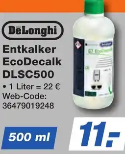 K+B Expert DeLonghi Entkalker EcoDecalk DLSC500 Angebot