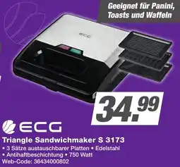 K+B Expert ECG Triangle Sandwichmaker S 3173 Angebot