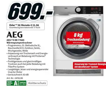 MediaMarkt AG 9 DE 77685 Wärmepumpentrockner Angebot