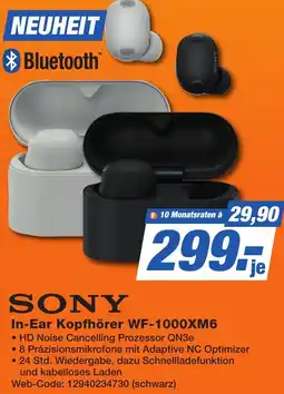 K+B Expert SONY In-Ear Kopfhörer WF-1000XM6 Angebot