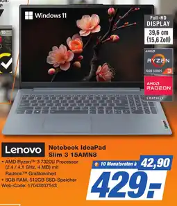K+B Expert Lenovo Notebook IdeaPad Slim 3 15AMN8 Angebot