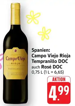 Edeka Neukauf Spanien: Campo Viejo Rioja Tempranillo DOC auch Rosé DOC Angebot
