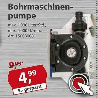 Sonderpreis Baumarkt Bohrmaschinen-pumpe Angebot