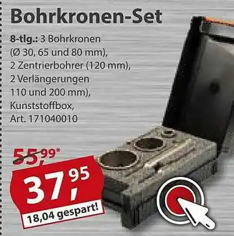 Sonderpreis Baumarkt Bohrkronen-set Angebot